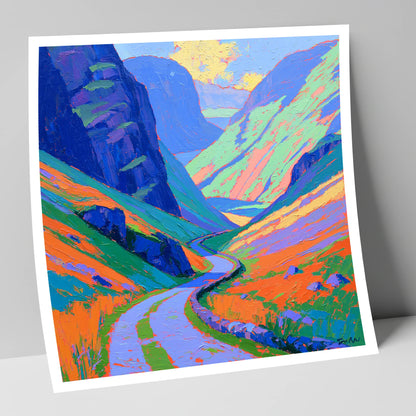 Mountain Pass With Violet Crags lake district valley art print