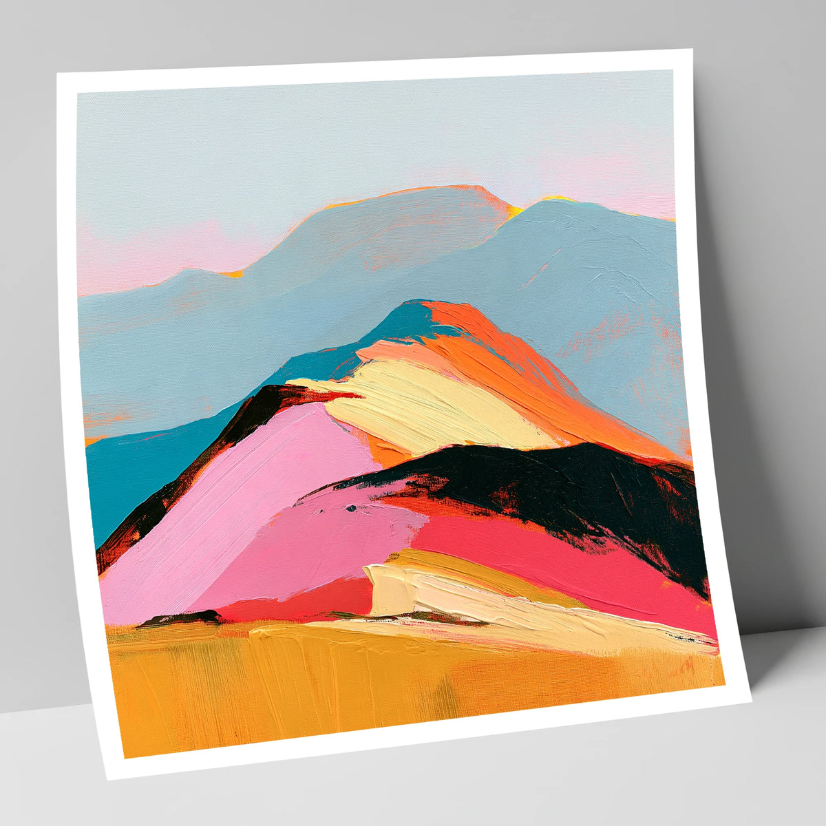 Vivid View From the Summit lake district fell art print