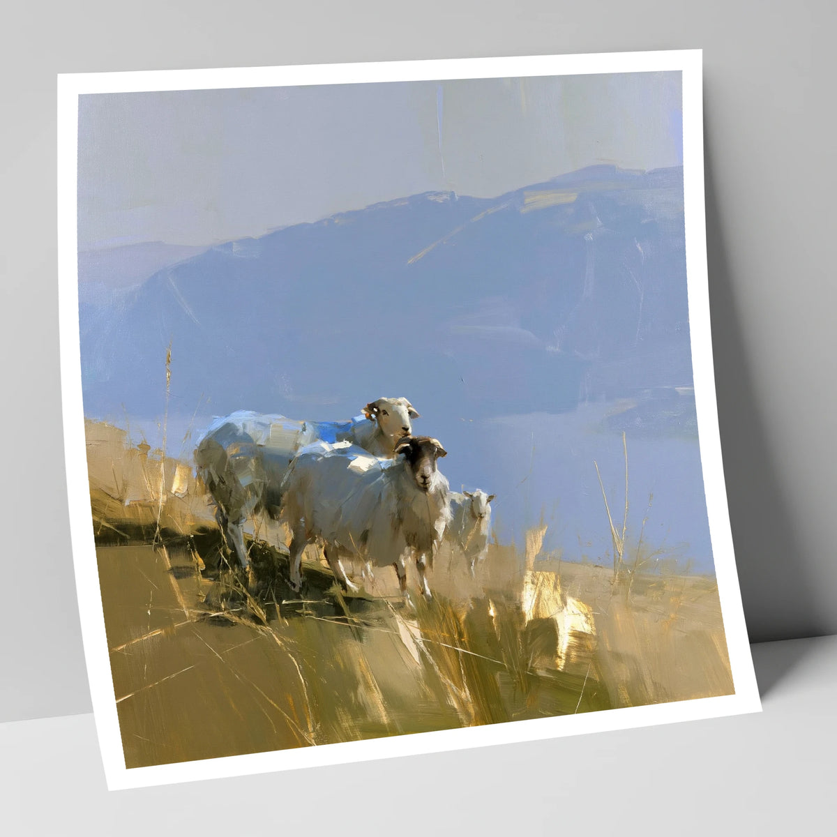 Herdwick Sheep on Golden Fells lake district wildlife art print