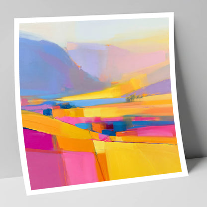 Vivid Lake District Dale Fields lake district valley art print