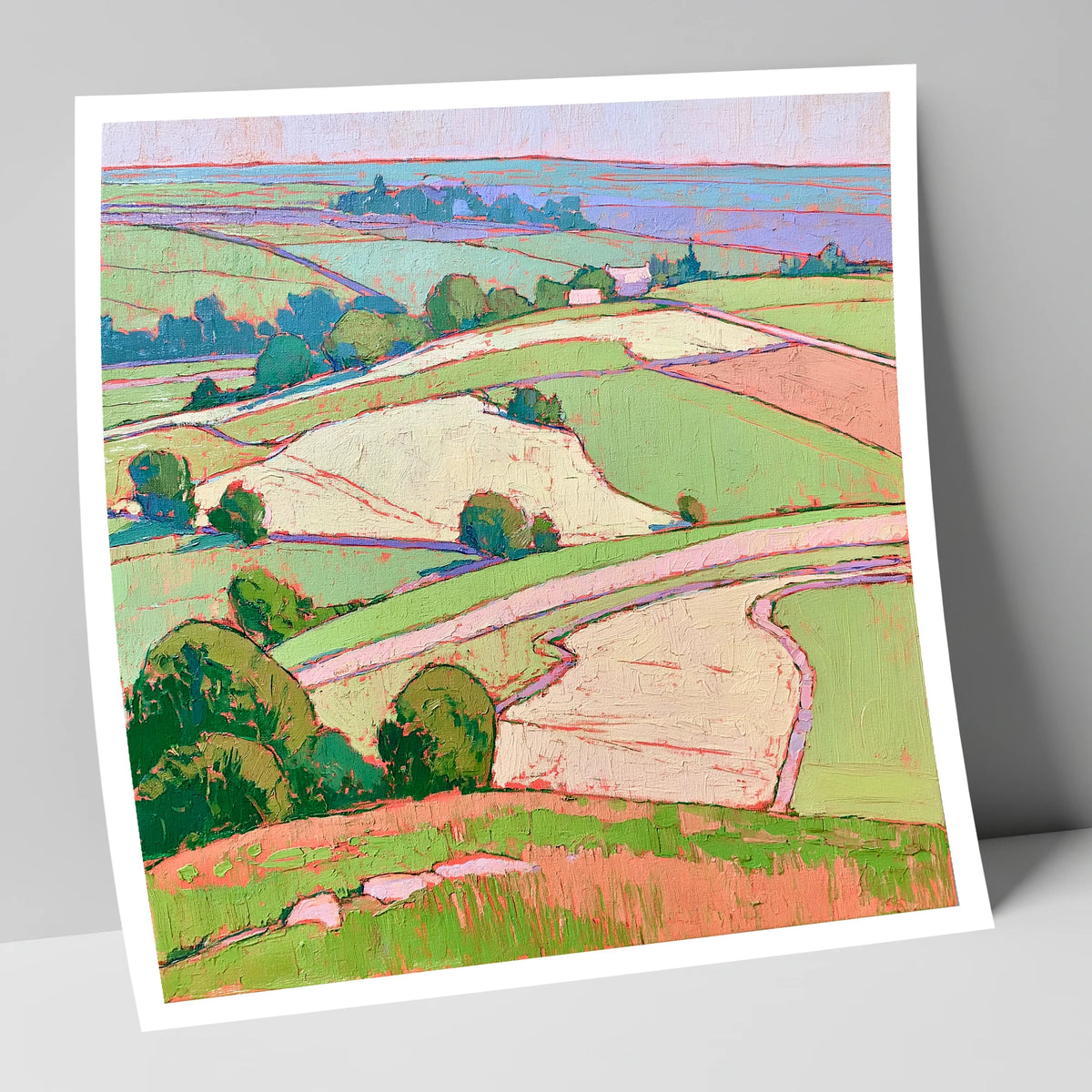 Pastel Fields in a Lakeland Dale lake district valley art print
