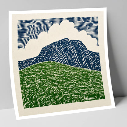 Helvellyn in Bold Graphic Lines lake district fell art print
