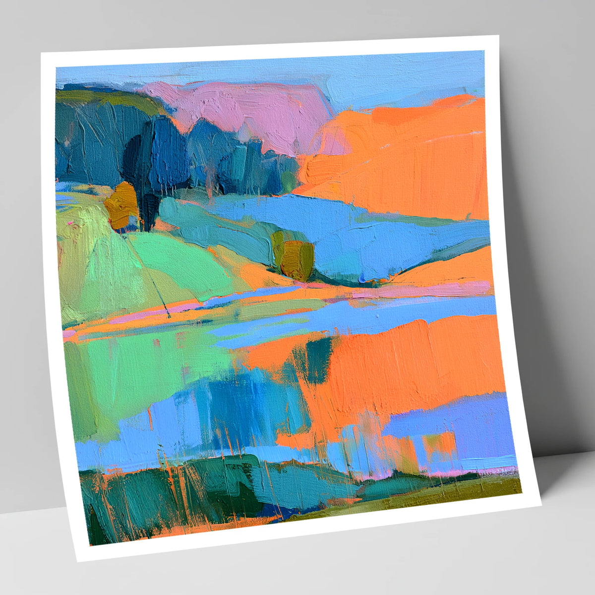 Vibrant Calm Lake Reflections lake district lake art print
