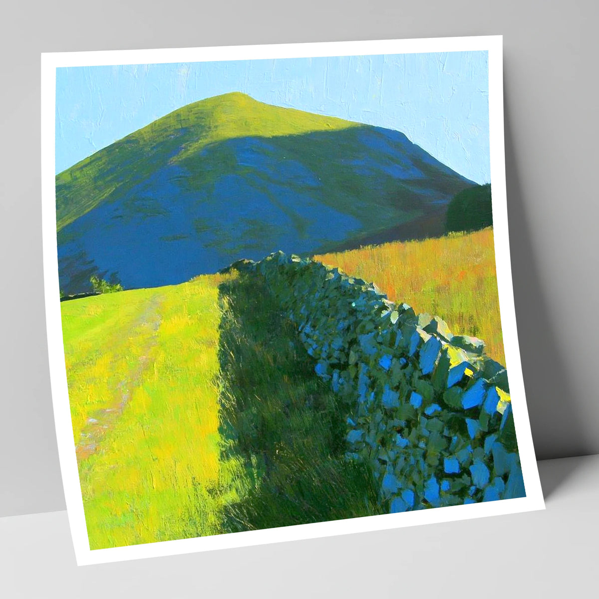 Vibrant Light on Hen Comb lake district fell art print