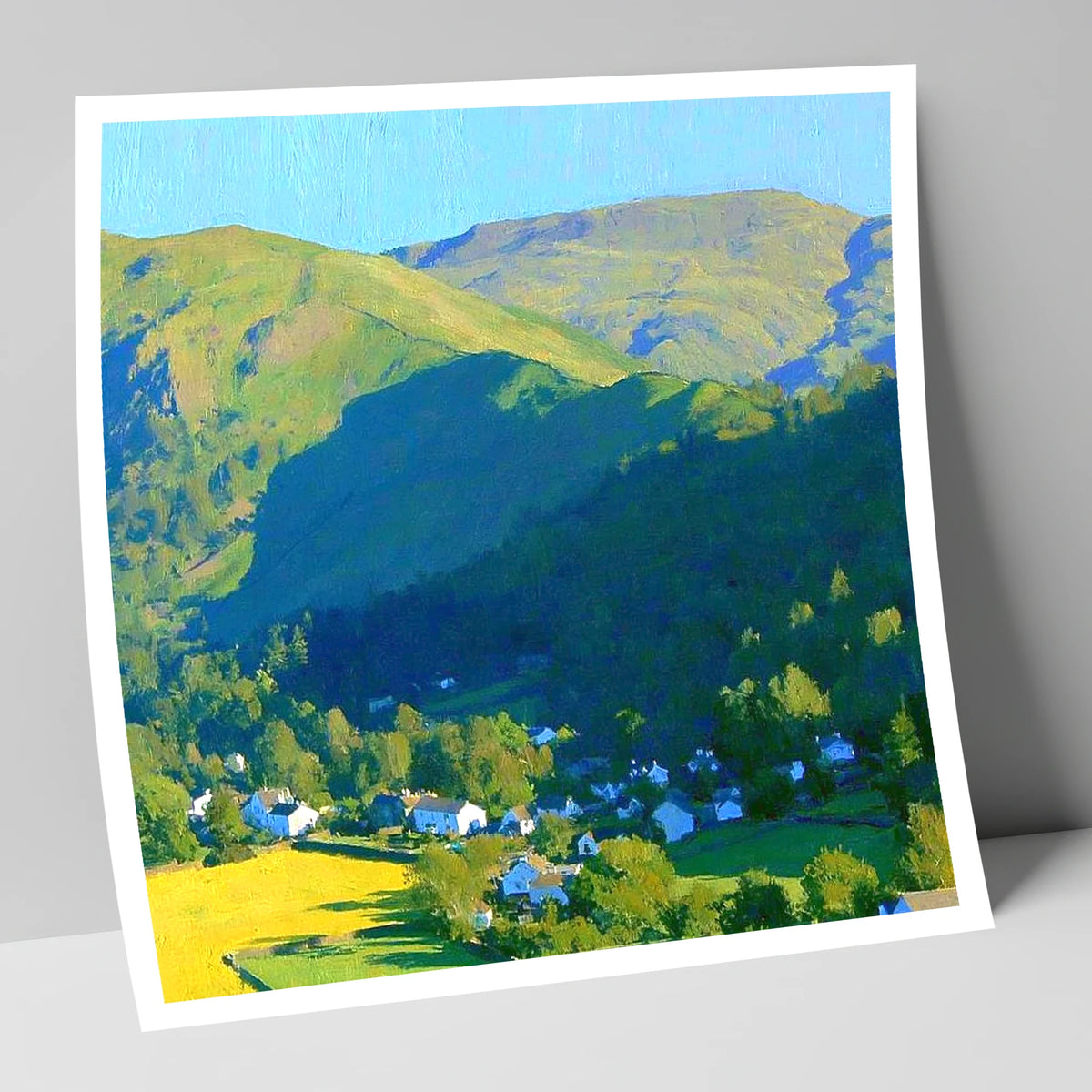 Sunlight on Silver How Ridge lake district fell art print