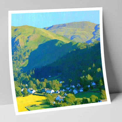Sunlight on Silver How Ridge lake district fell art print