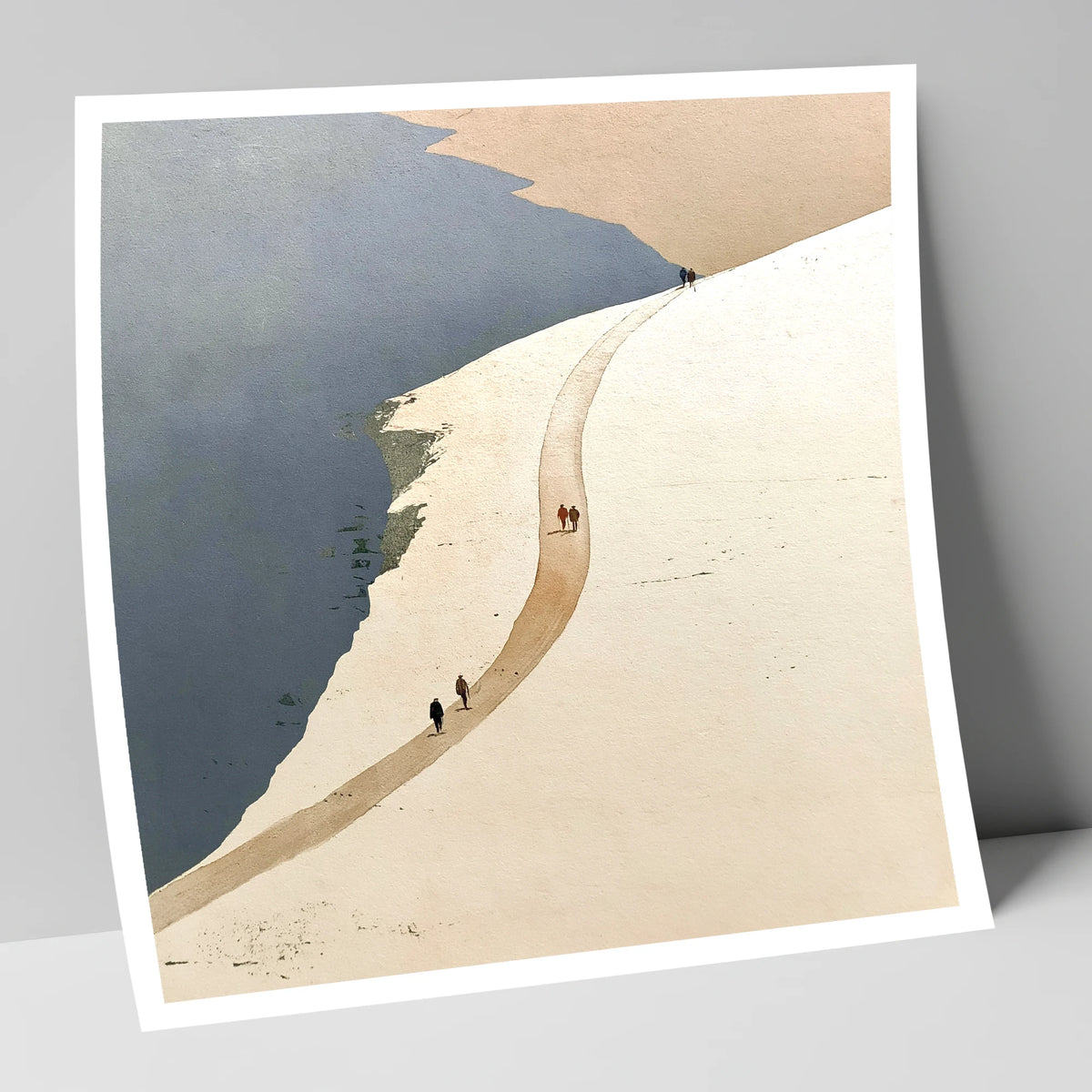 Fell Walkers on the High Ridge Path lake district walking art print