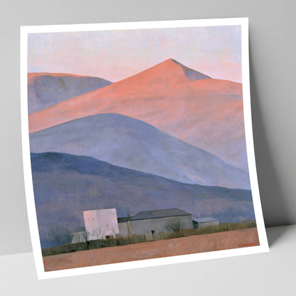 Evening Light on Lavender Fells lake district sky art print