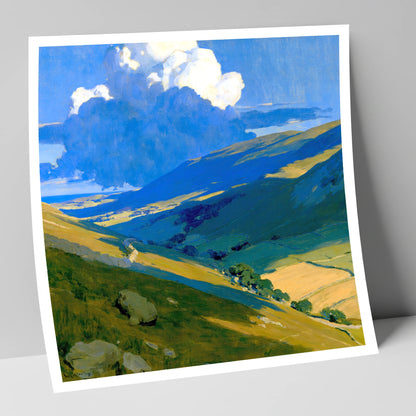 Rolling Fells Under Cloud Shadow lake district fell art print