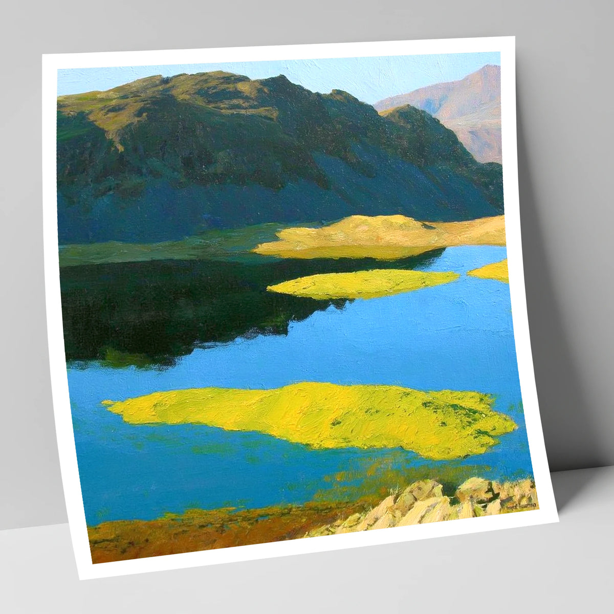 Angletarn Pikes Over Vibrant Islands lake district fell art print
