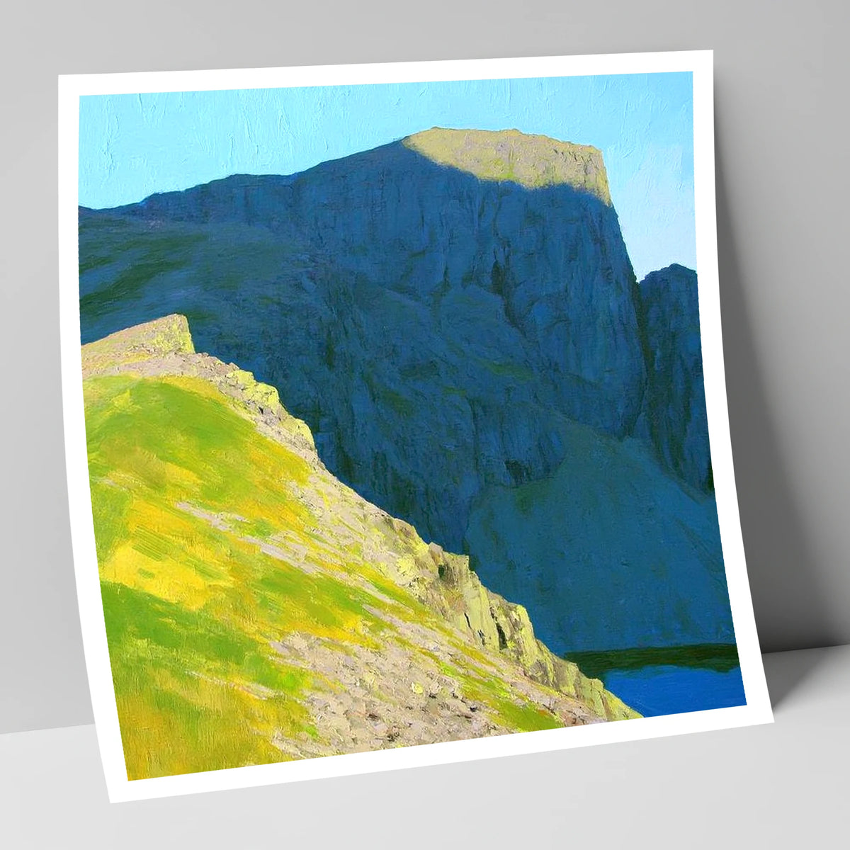 Sunlit Ridge Below Pillar Crags lake district fell art print