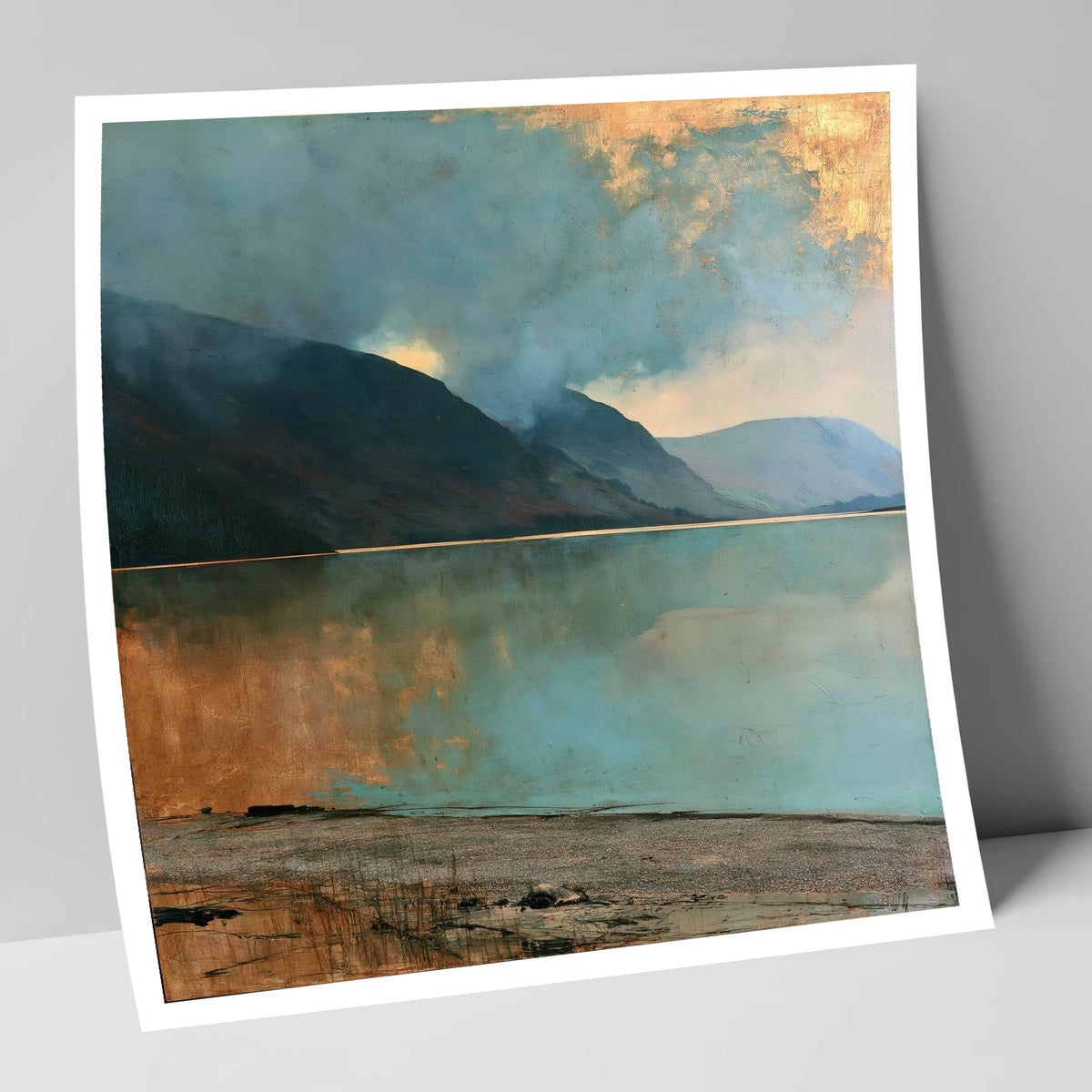 Golden Break Over Crummock Water lake district lake art print