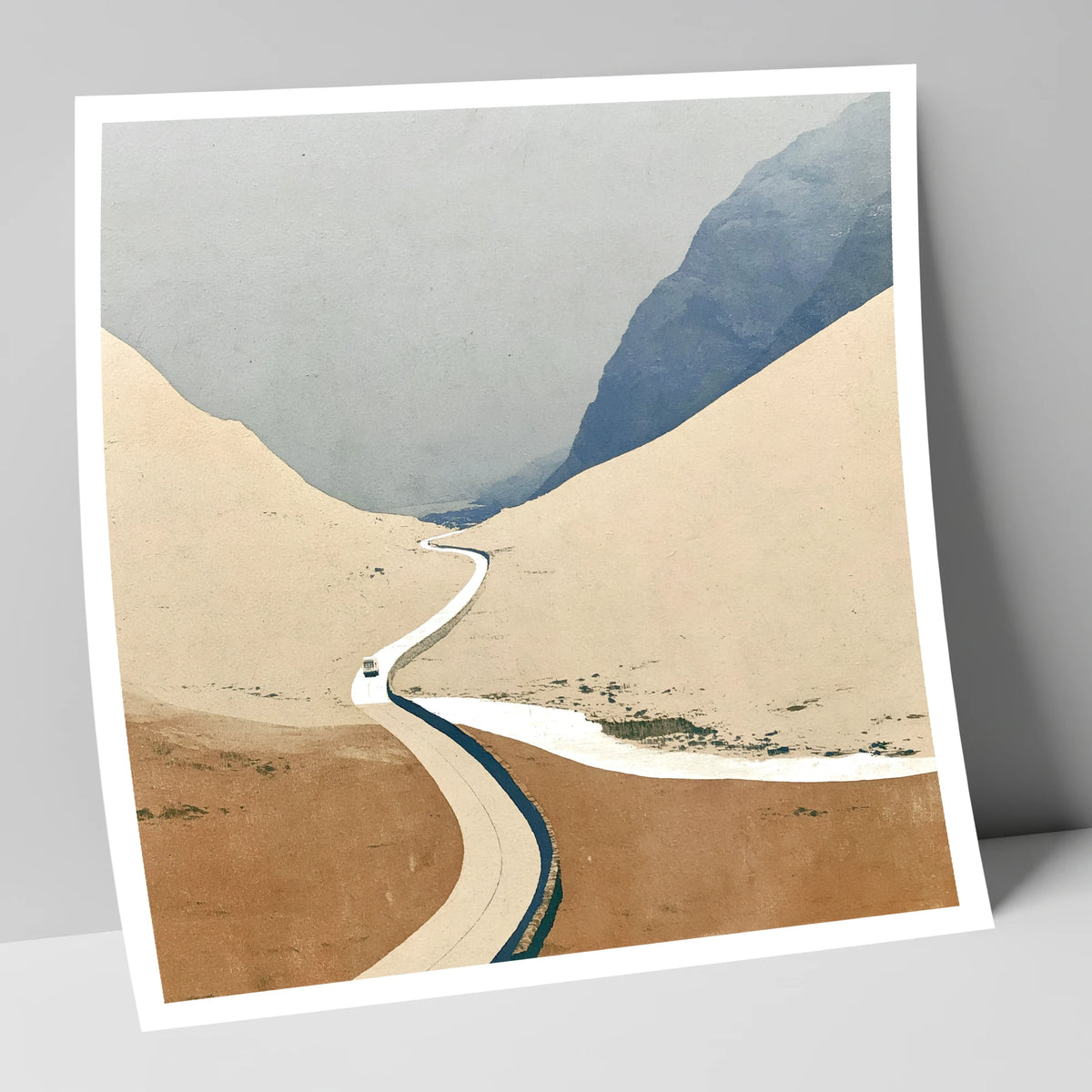 Winding Road through the High Pass lake district valley art print
