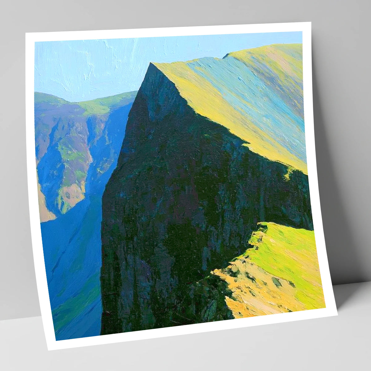 Sunlit Ridge at Hopegill Head lake district fell art print