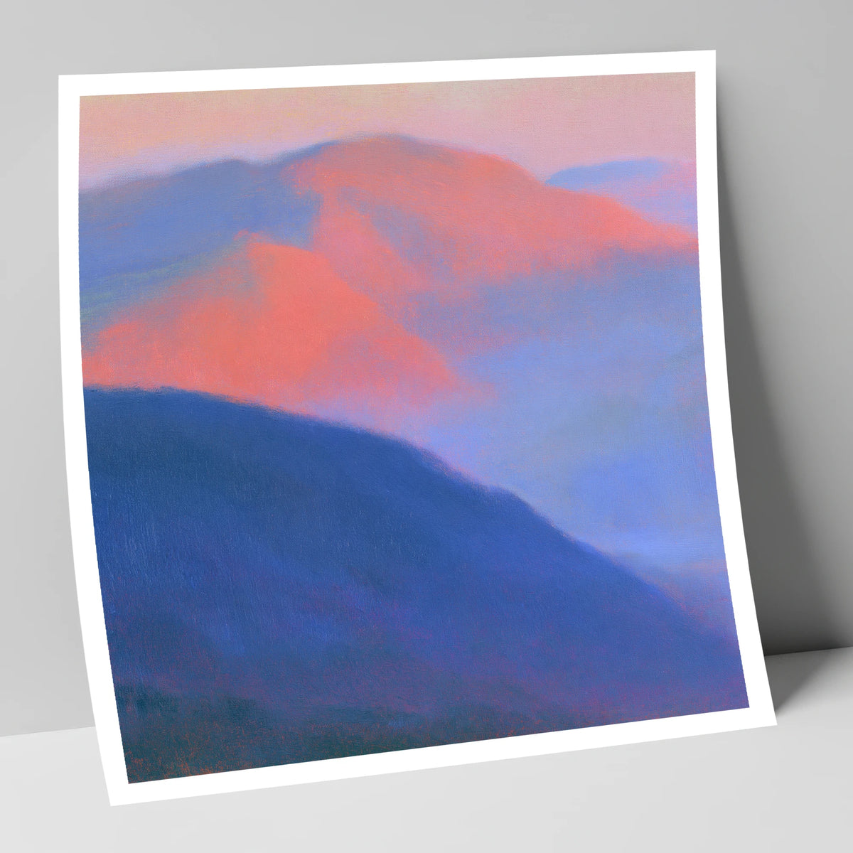 Pink Twilight Over Summit Fells lake district fell art print