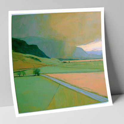 Golden Storm Clouds Over The Fells lake district sky art print