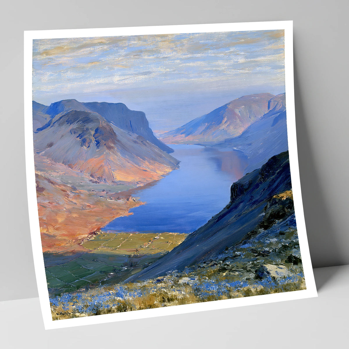 Scafell Pike Above Luminous Wastwater lake district fell art print