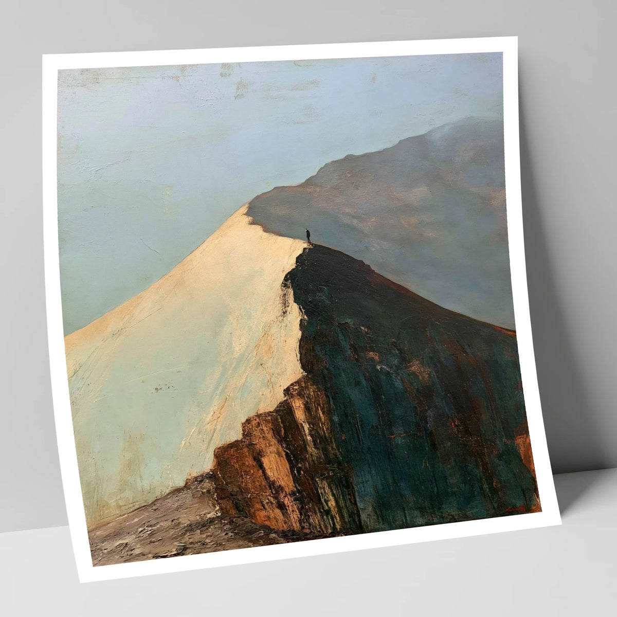 Golden Light on Striding Edge lake district walking art print