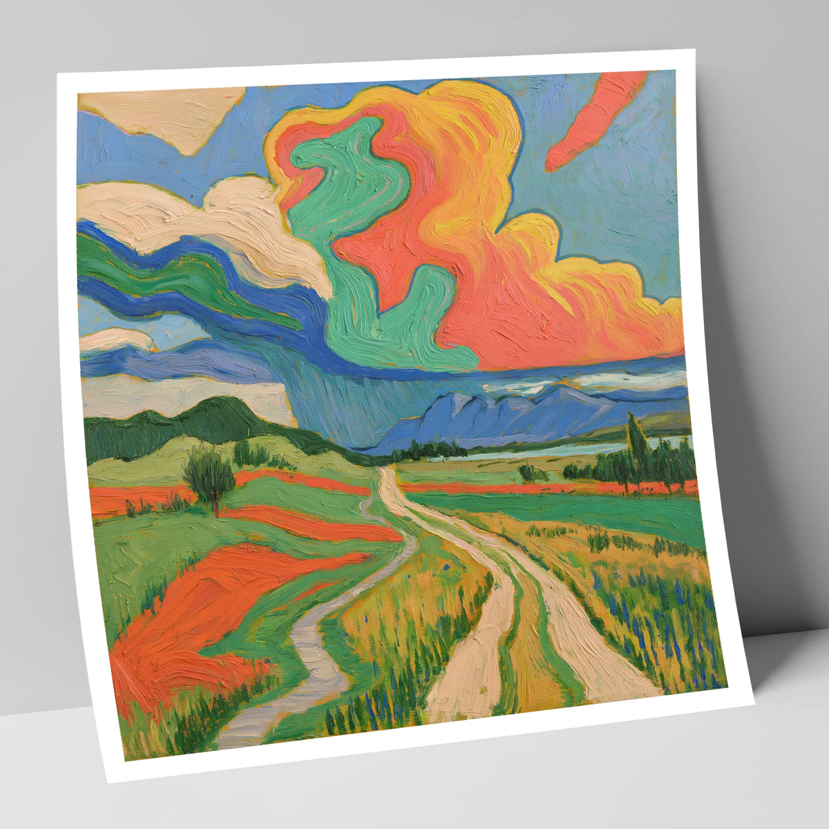 Vivid Storm Over the Fells lake district sky art print