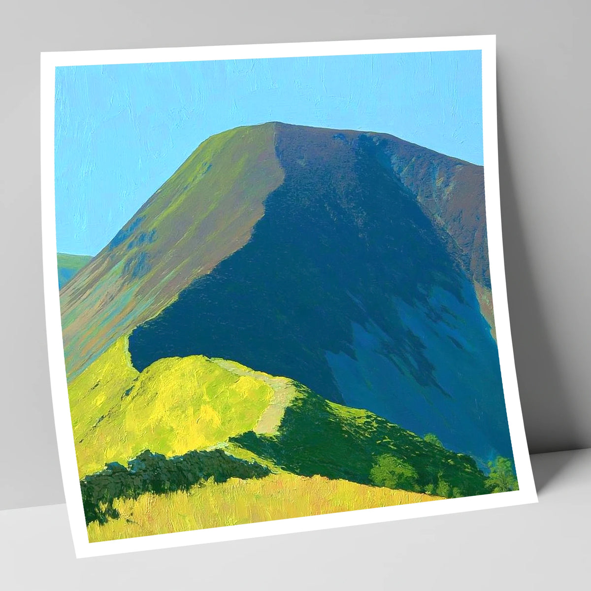 Vibrant Carl Side Ridge Path lake district fell art print