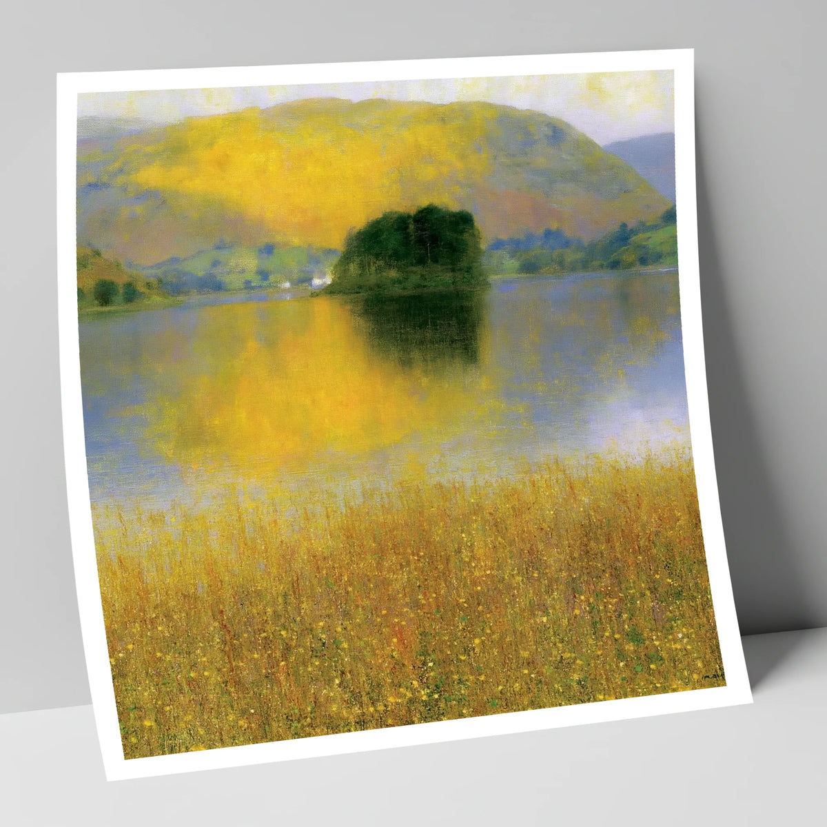 Golden Fells at Grasmere lake district lake art print
