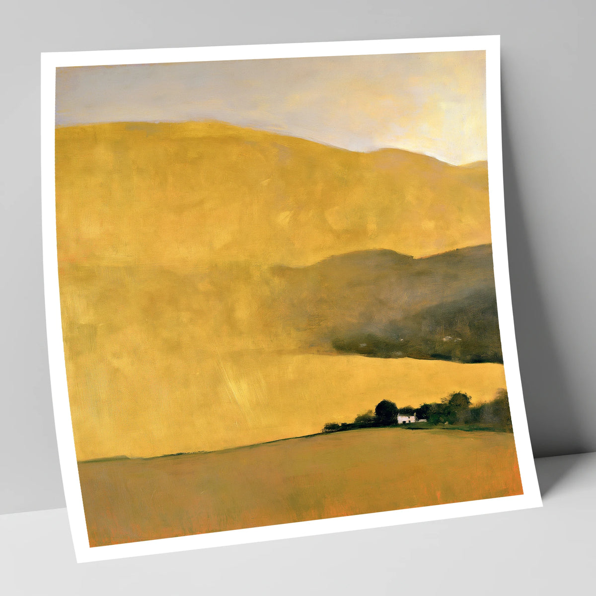 Radiant Golden Fells at Evening lake district sky art print