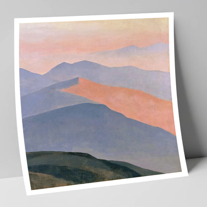 Pastel Fells from the Summit lake district fell art print