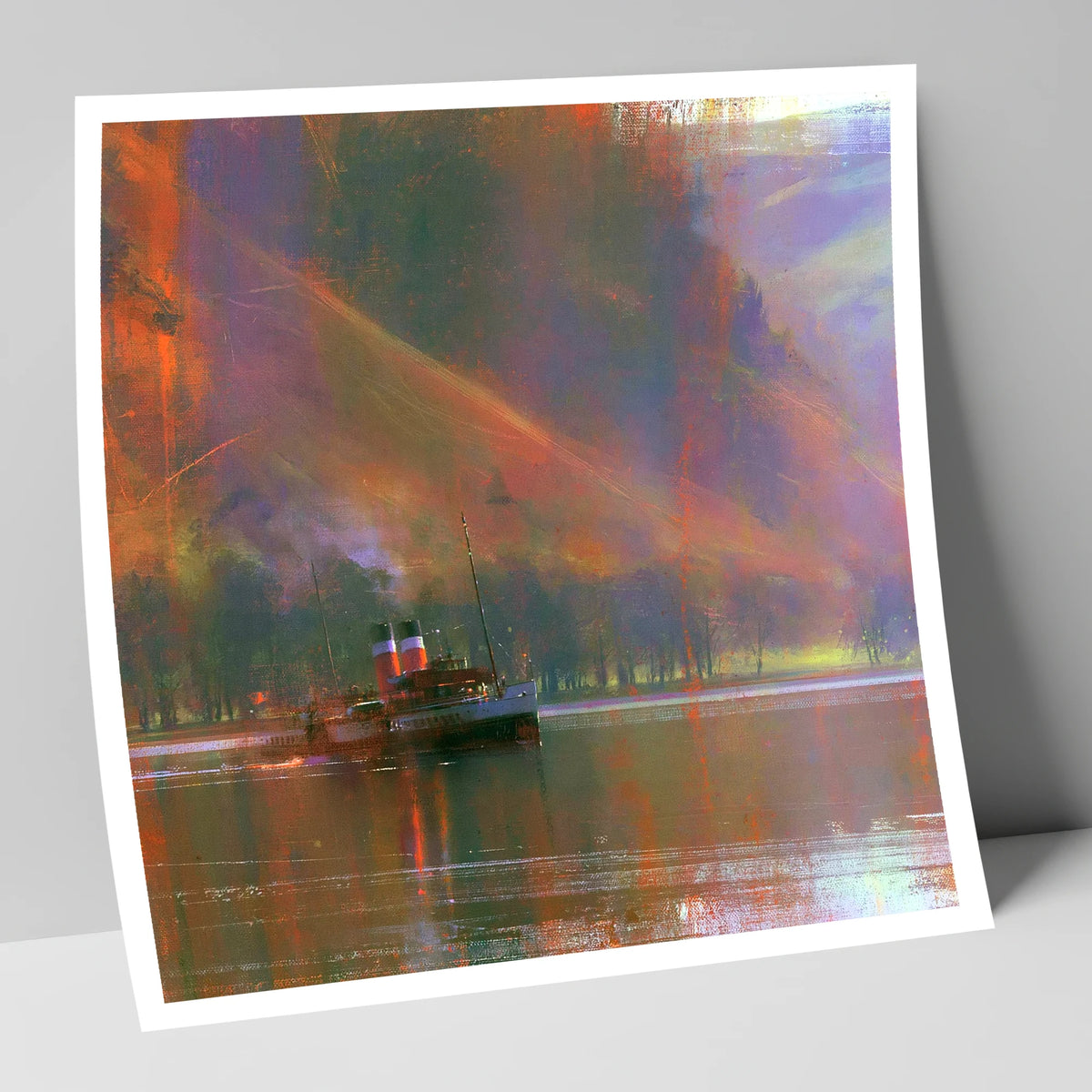 Ullswater Steamer Under Radiant Fells lake district lake art print
