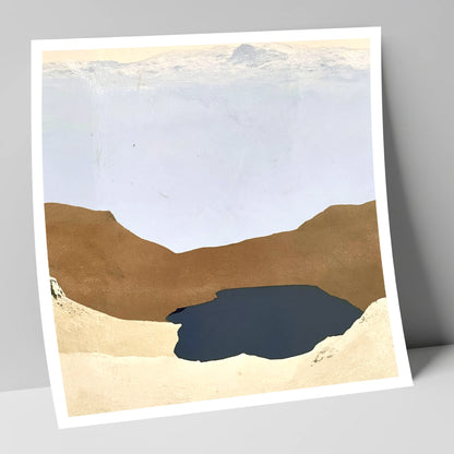 Easedale Tarn in Earth Tones lake district lake art print
