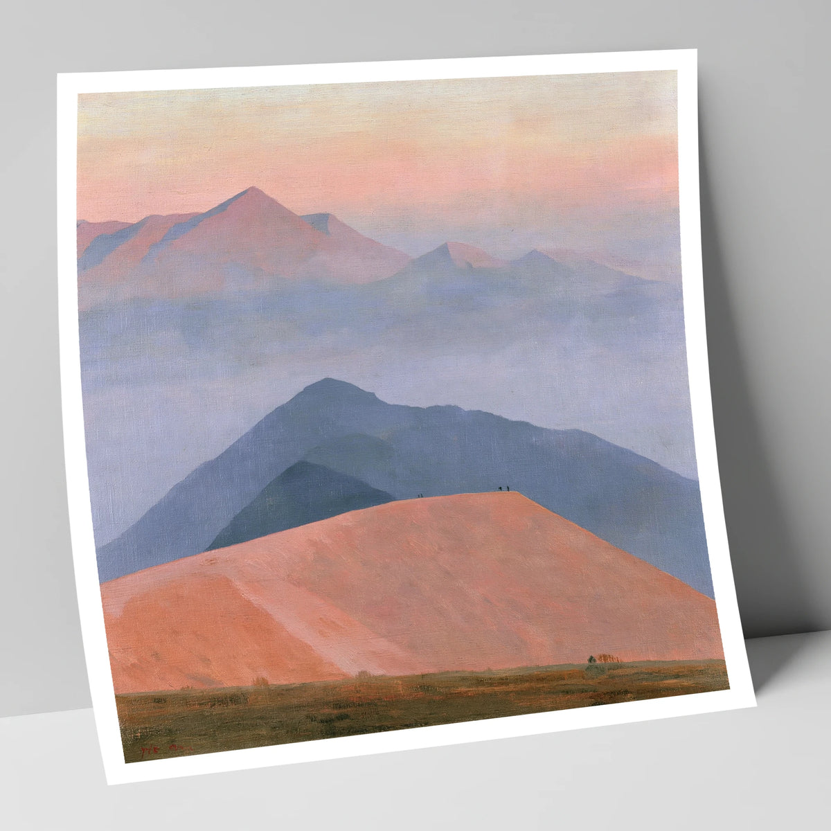 Fell Summit in Lavender Haze lake district fell art print