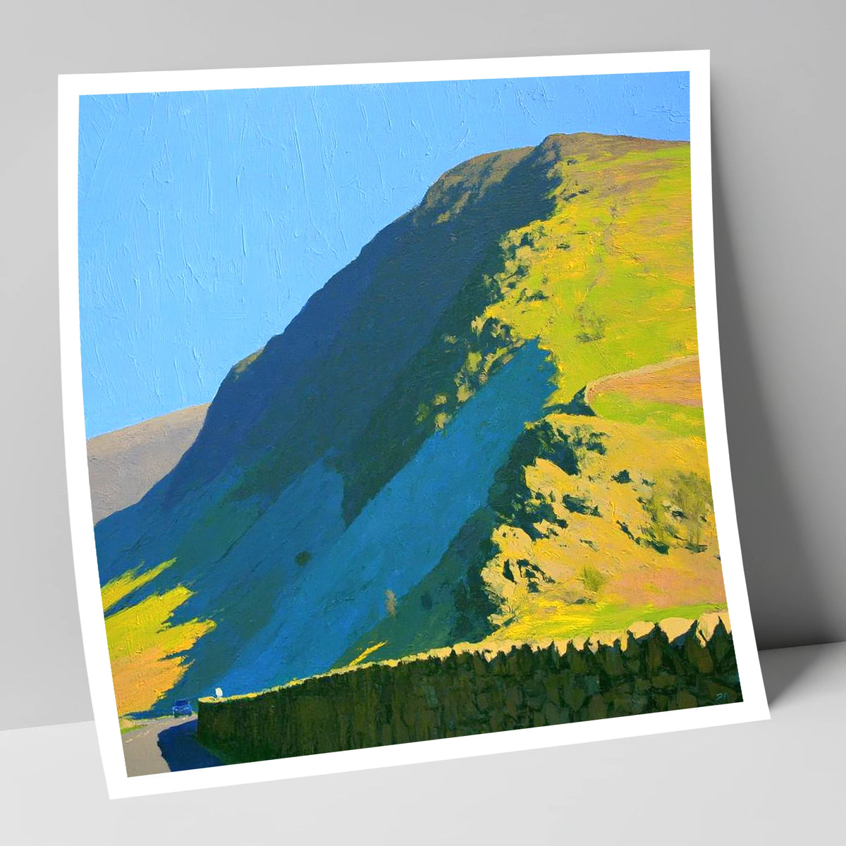 Steel Fell Ridge Bright Shadows lake district fell art print