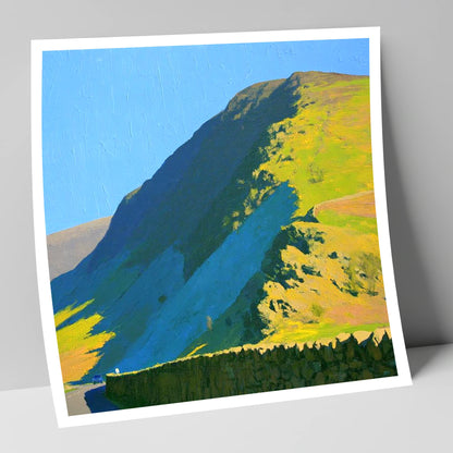 Steel Fell Ridge Bright Shadows lake district fell art print