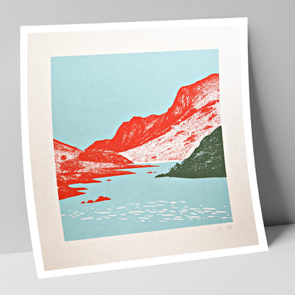 Red Fells of Eskdale Valley lake district valley art print