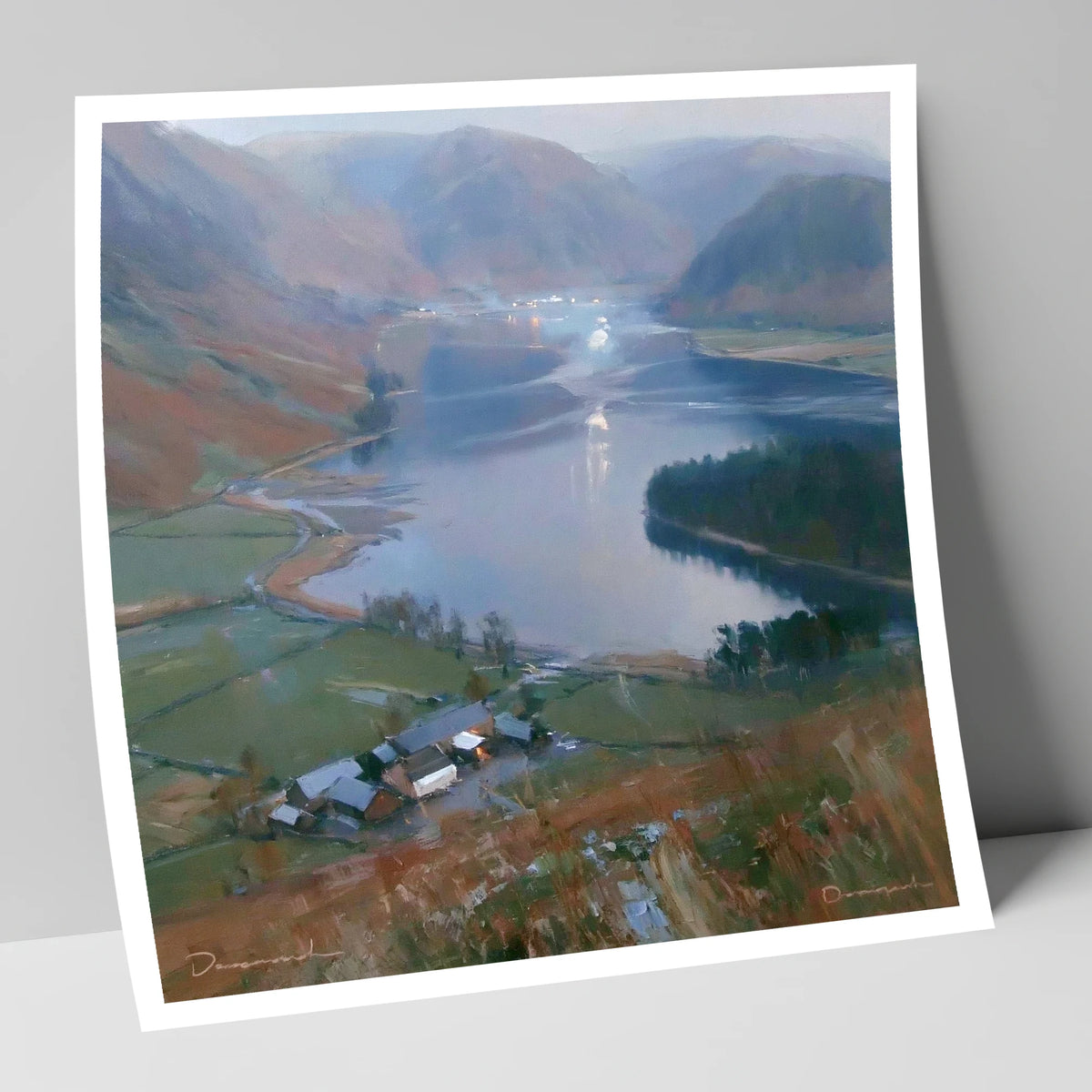 Loweswater Valley Under Silver Light lake district lake art print