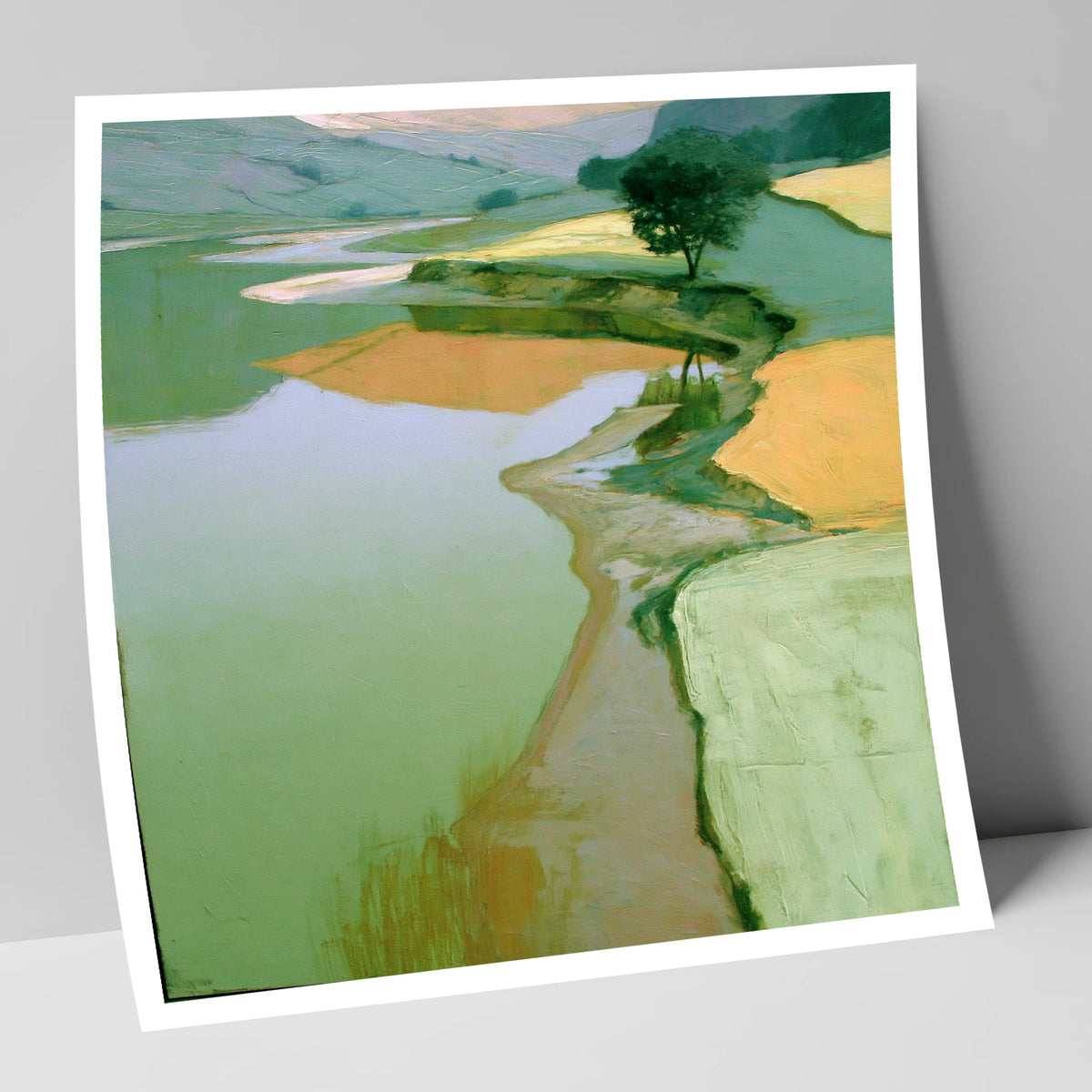 Winding Lake and Golden Fells lake district lake art print