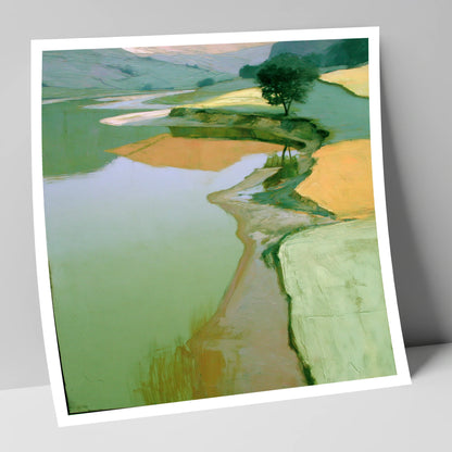 Winding Lake and Golden Fells lake district lake art print