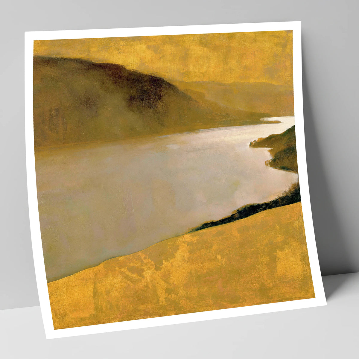 Golden Fells Above the Lake lake district lake art print