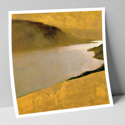 Golden Fells Above the Lake lake district lake art print