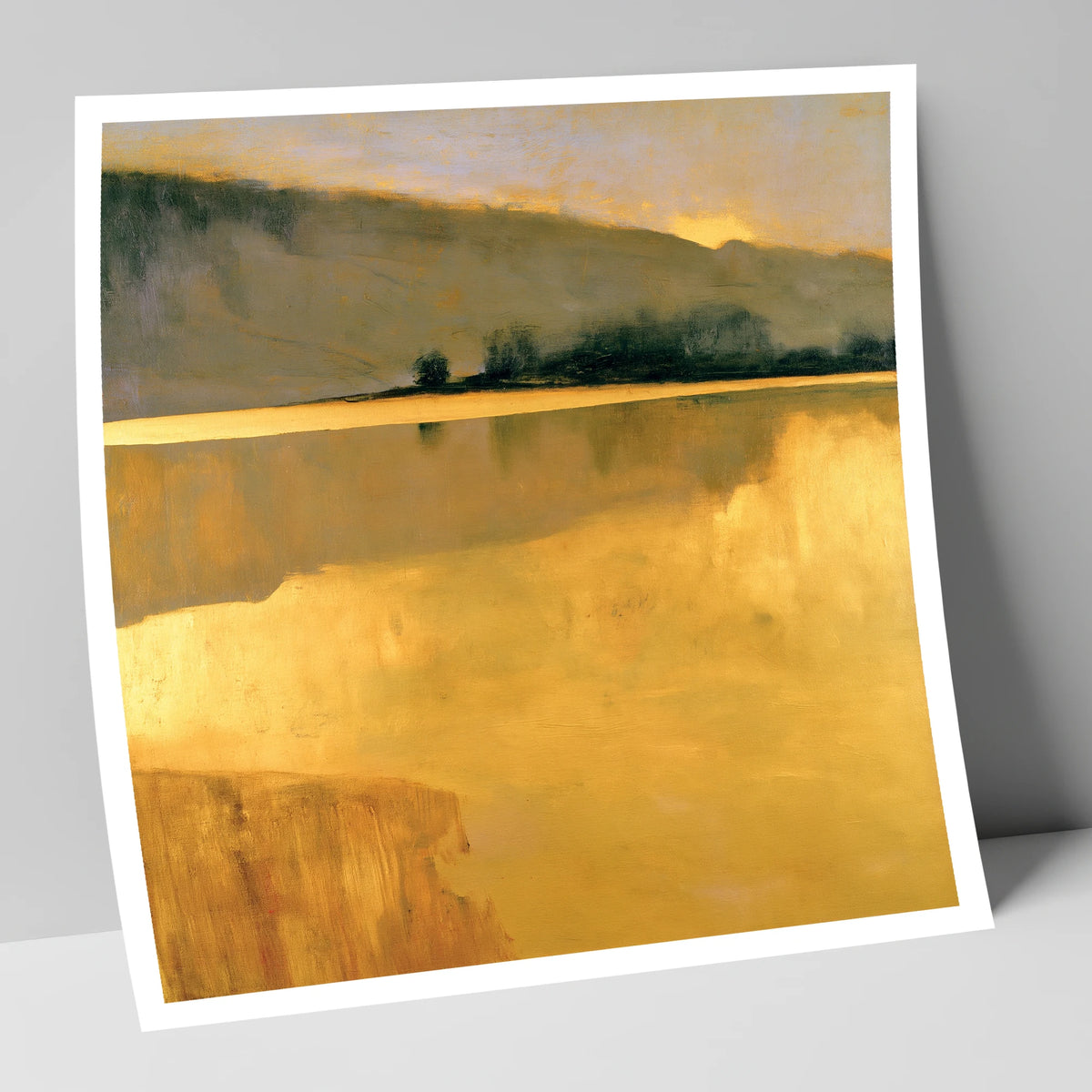 Calm Lake in Golden Light lake district lake art print