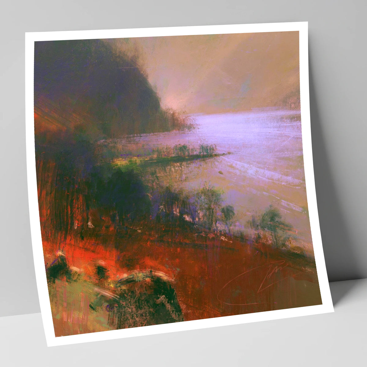 Ullswater Fells in Autumn Light lake district lake art print
