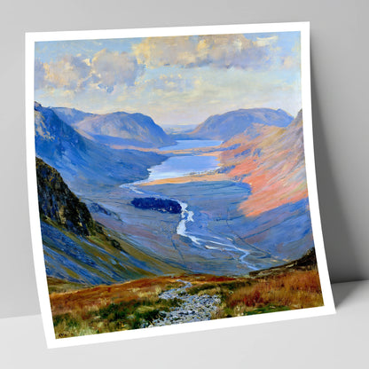Luminous Valley View from Haystacks lake district fell art print