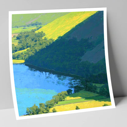 Burnbank Fell Above The Lake lake district fell art print