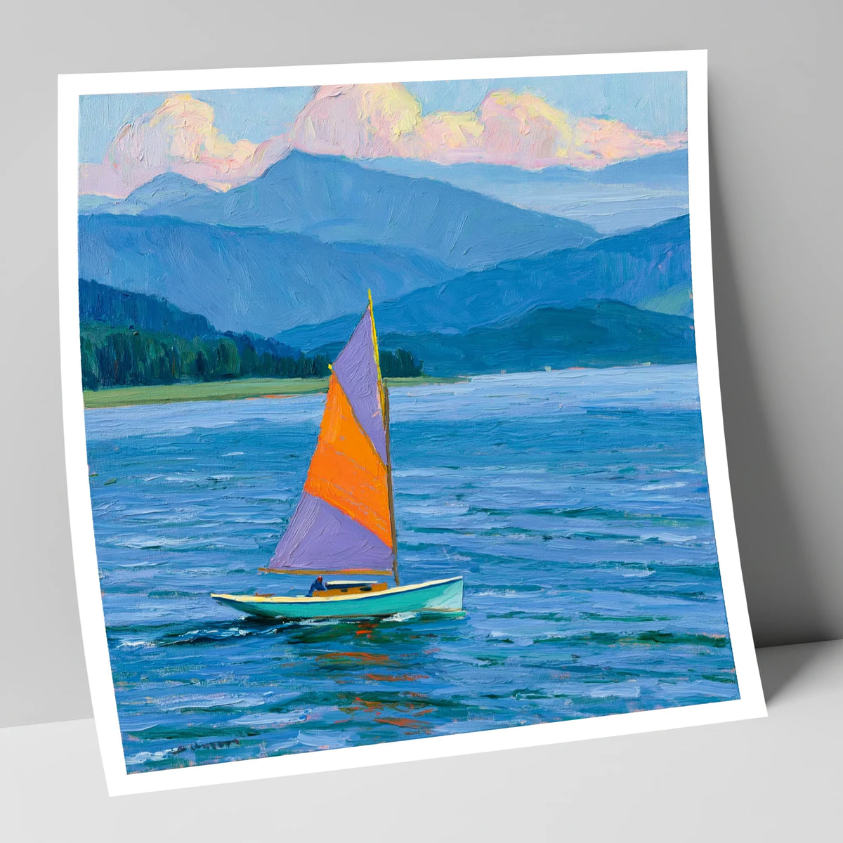 Vibrant Lake District Sailing lake district walking art print