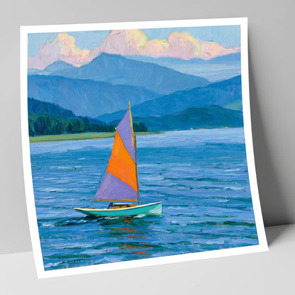 Vibrant Lake District Sailing lake district walking art print