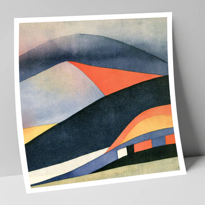 Bold Indigo Fells Under Cloud lake district fell art print