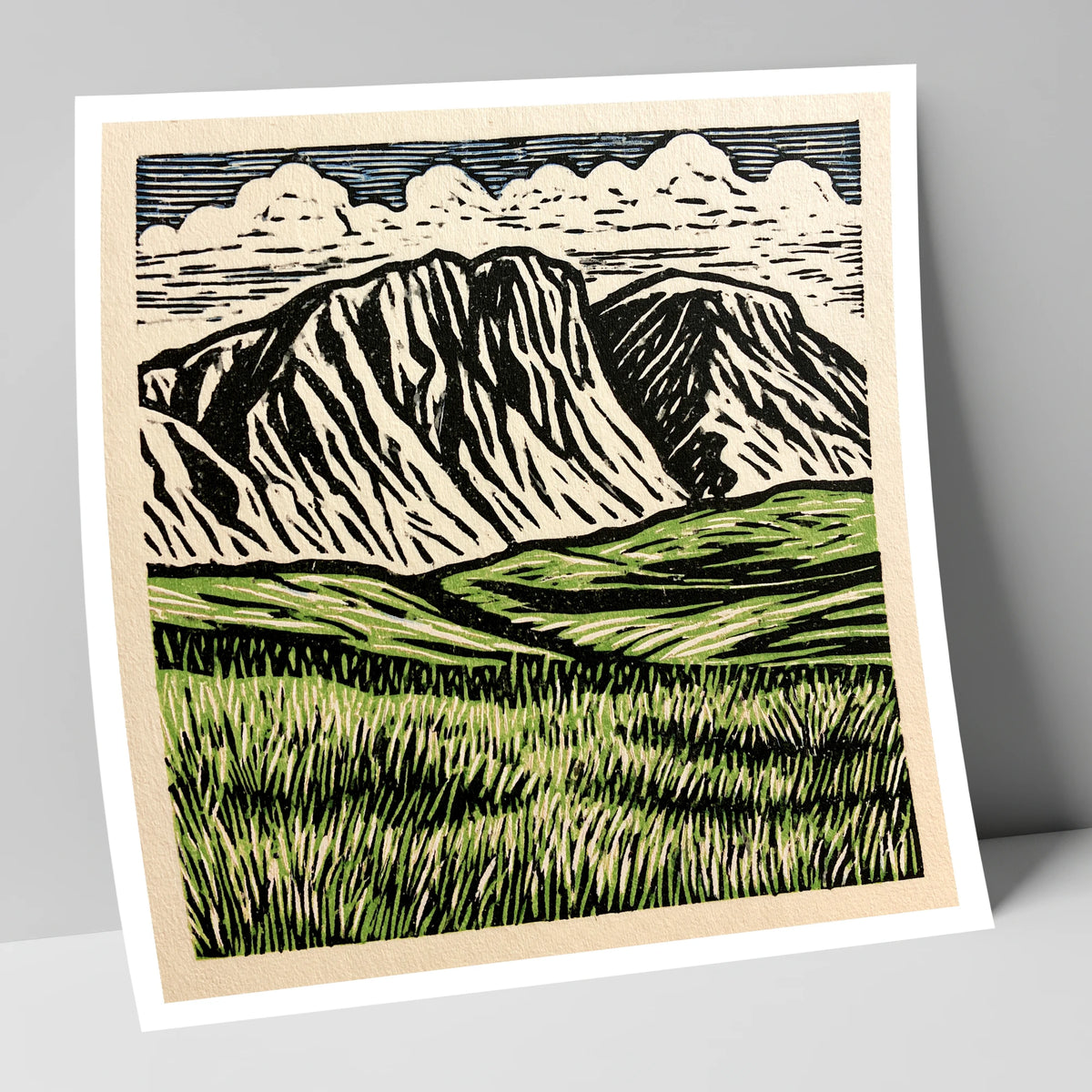 Bold Scafell Pike Landscape lake district fell art print