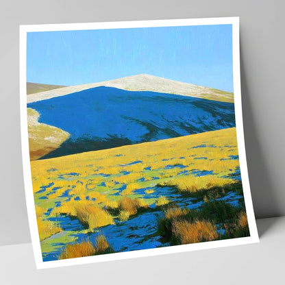 Frosted Knott Above Sunlit Moorland lake district fell art print