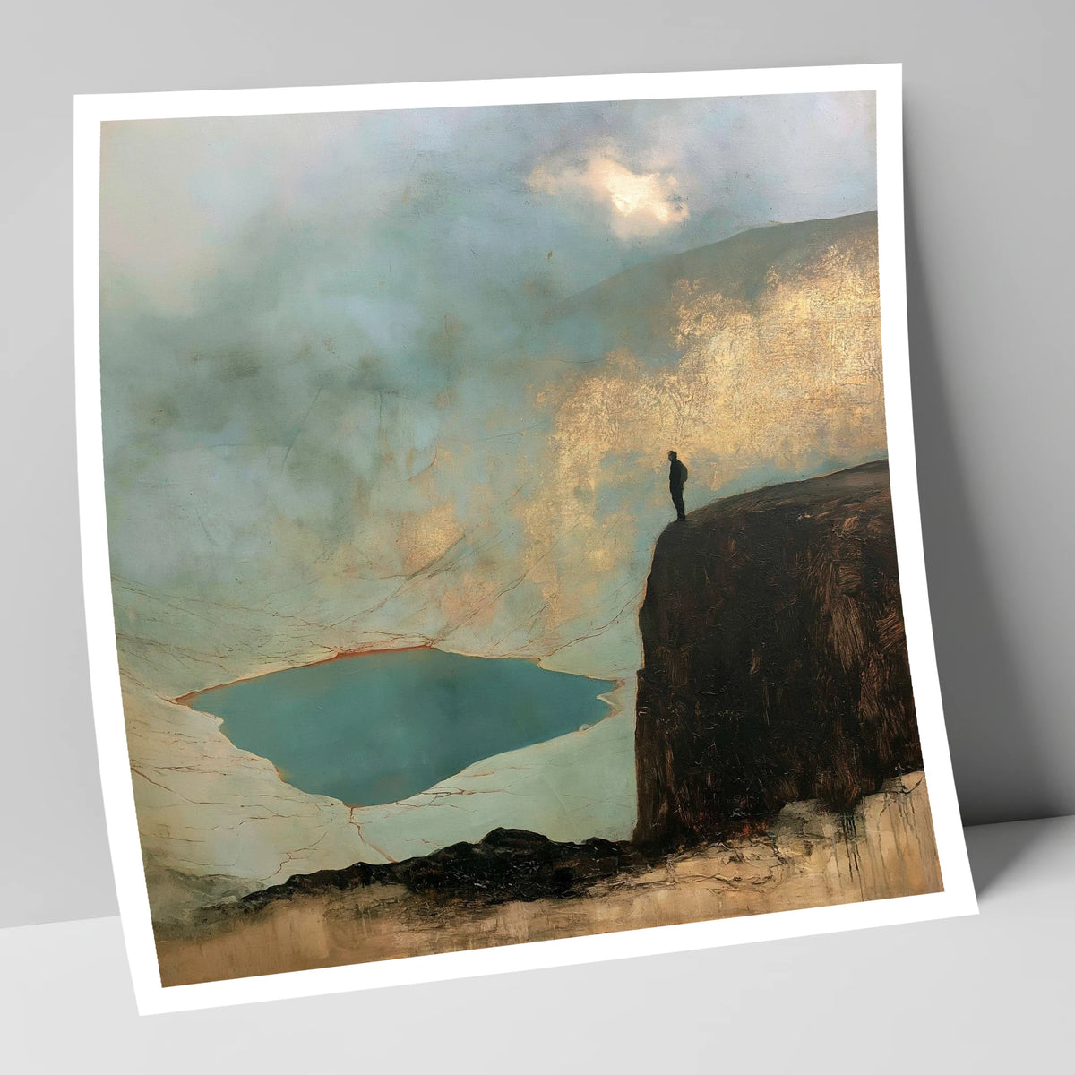 Helvellyn Walker in Golden Light lake district fell art print