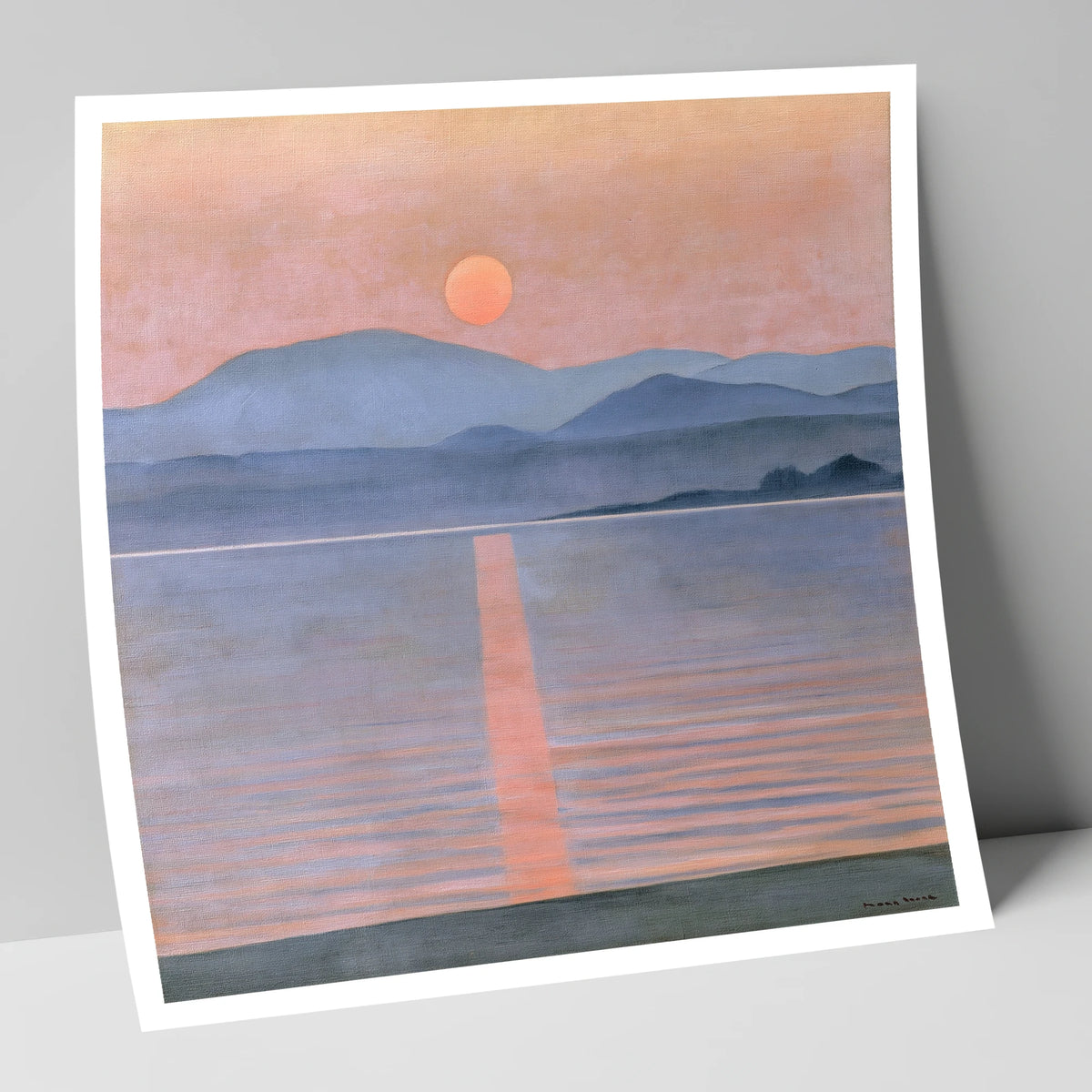 Lavender Sunset Over Slate Fells lake district lake art print