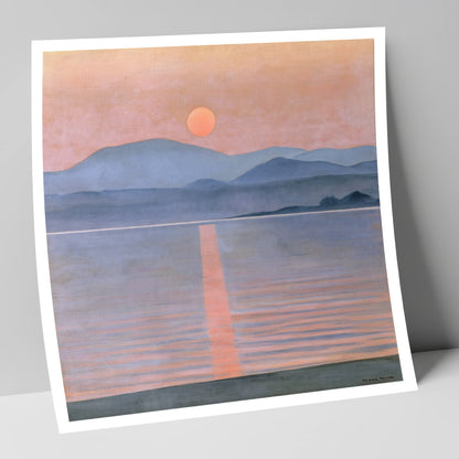 Lavender Sunset Over Slate Fells lake district lake art print